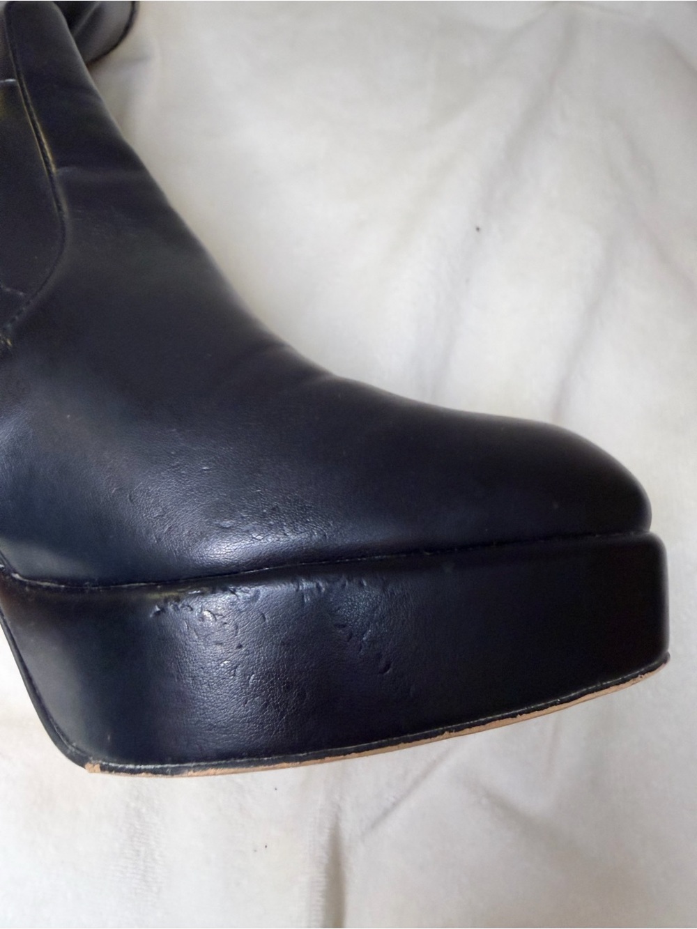 Silent D Otto Boots for Anthropologie Black Platform Block Heel Boot 8.5 / EU 39 - Picture 6 of 12